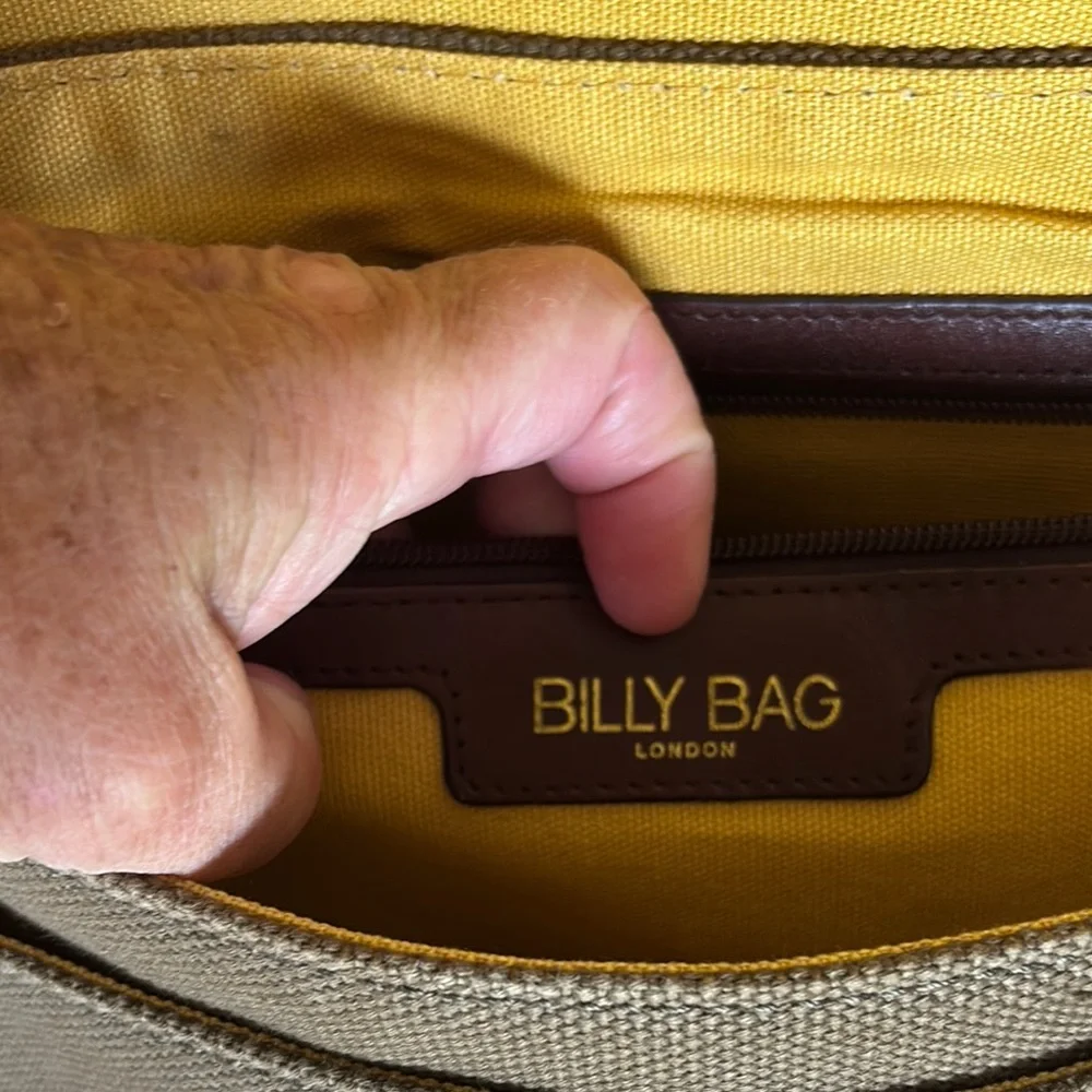 Billy Bag, London Stylish Brown Canvas Messenger Bag